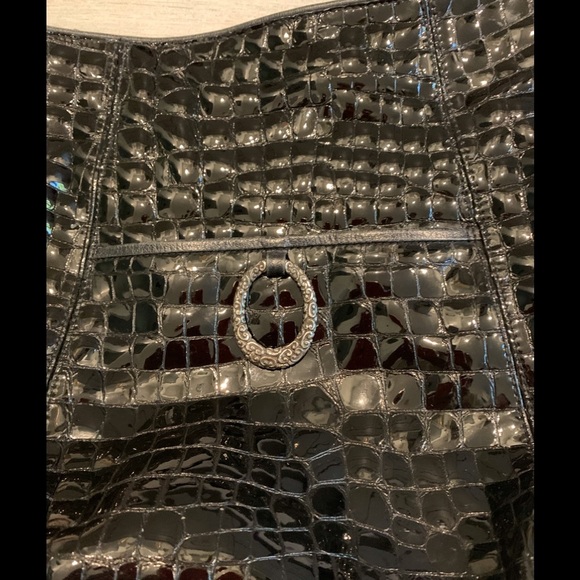 Brighton Leather Reptile Shoulder Bag incl matching Organizer Wallet - Picture 5 of 13